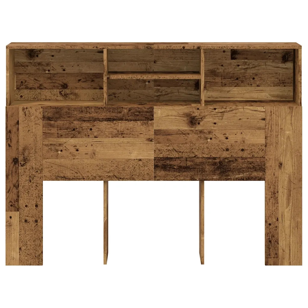 Testiera con Scomparti Legno Antico 140x19x103,5 cm 856868