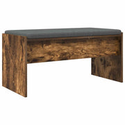 Panca per ingresso con cuscino Rovere fum¨¦ 83 x 38 x 40 cm