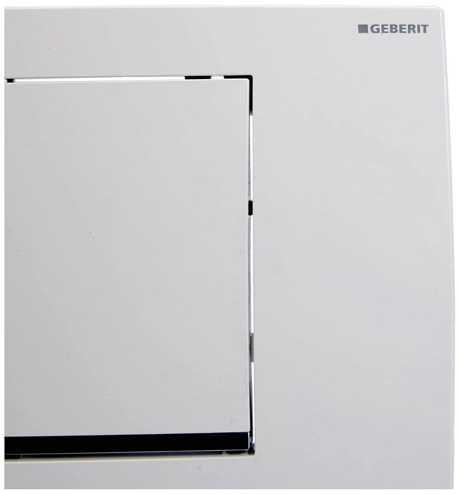 Placca di Comando Twin LINE30 Doppio Tasto Bianca Cromo Geberit