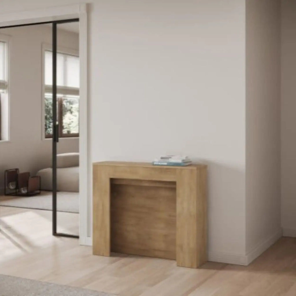 shopinnovativo - Consolle allungabile 90Ã—25/211 cm Kiba Quercia Naturale