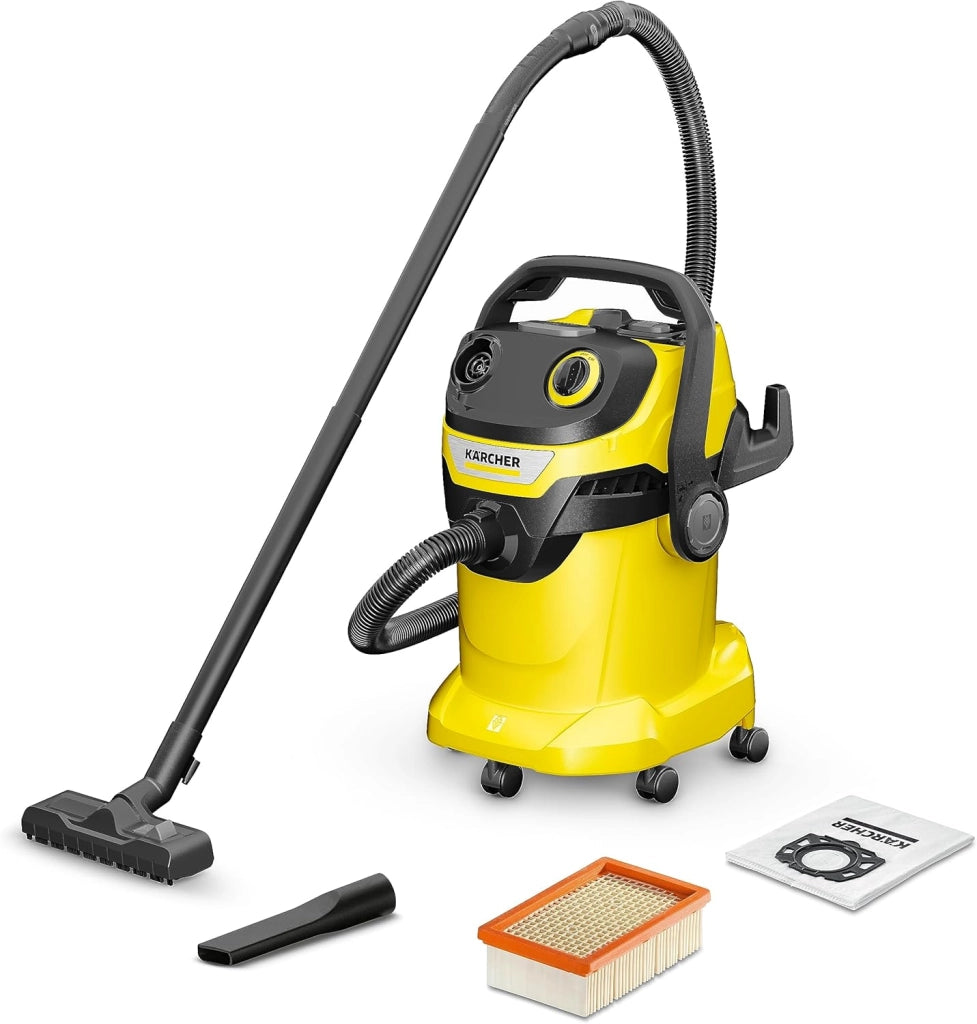 KÄRCHER aspiratore solidi liquidi WD 5 P V-25/5/22 con presa elettroutensile, 1200 W, contenitore in plastica: 25 l, tubo di aspirazione: 2,2 m, funzione soffiante, filtro in vello