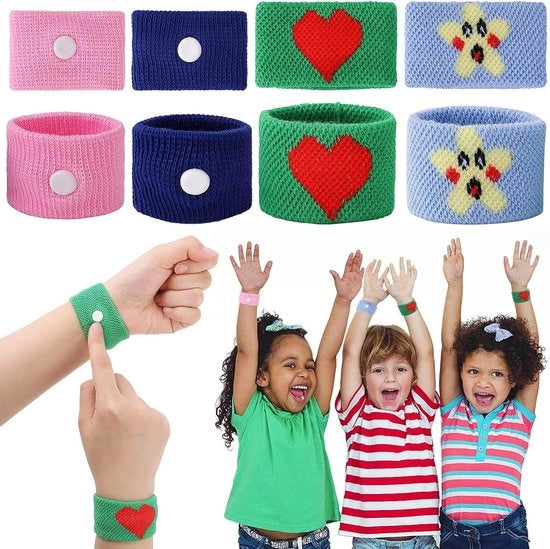 Set di 4 cinturini di pressione per il polso contro la nausea - Bambini e adulti