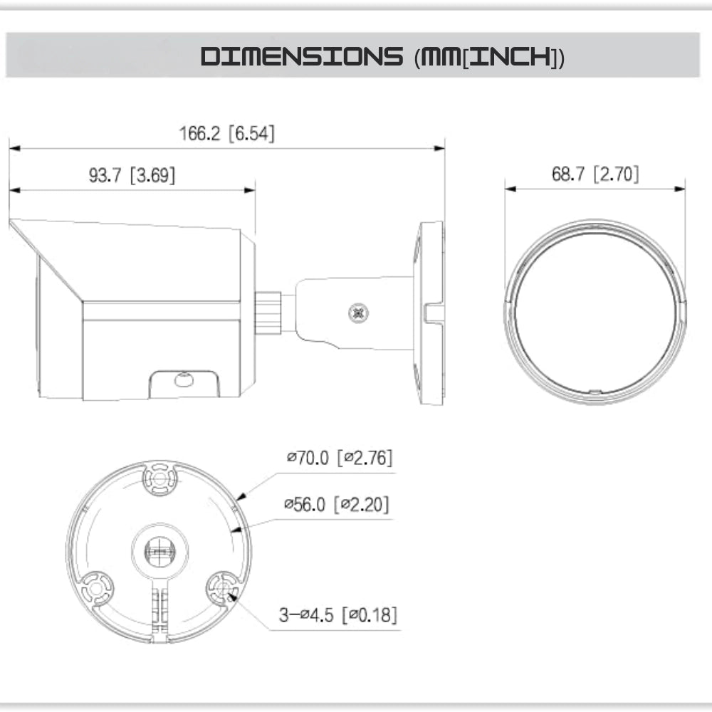 Dahua dh-ipc-hfw2541s-s telecamera bullet ir 5 mp per videosorveglianza