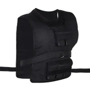Gilet Fitness da Allenamento da 30 kg regolabile, in Tessuto Oxford e Acciaio, 36x52 cm, Nero
