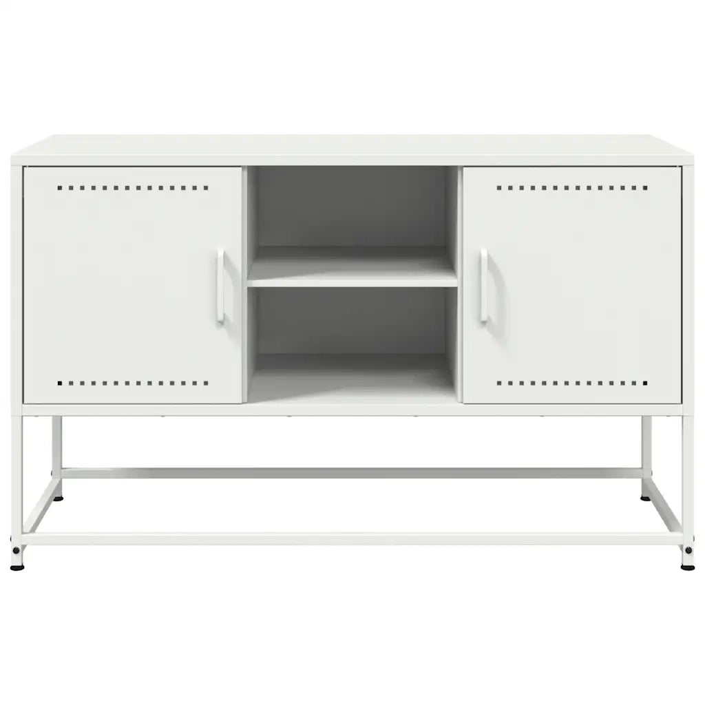Mobile TV Bianco 100,5x39x60,5 cm in Acciaio 846517
