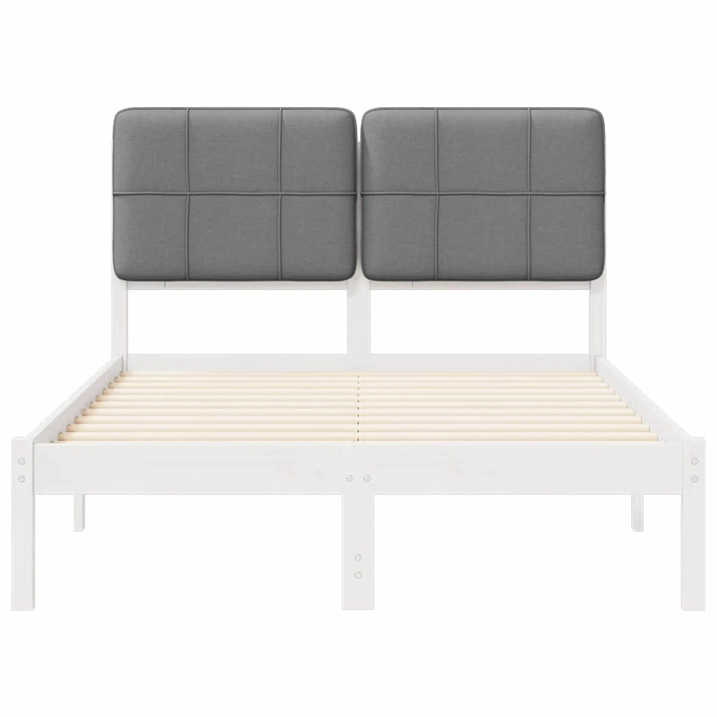 Letto con Testiera Rivestita Grigio chiaro 120 x 200 cm 877983