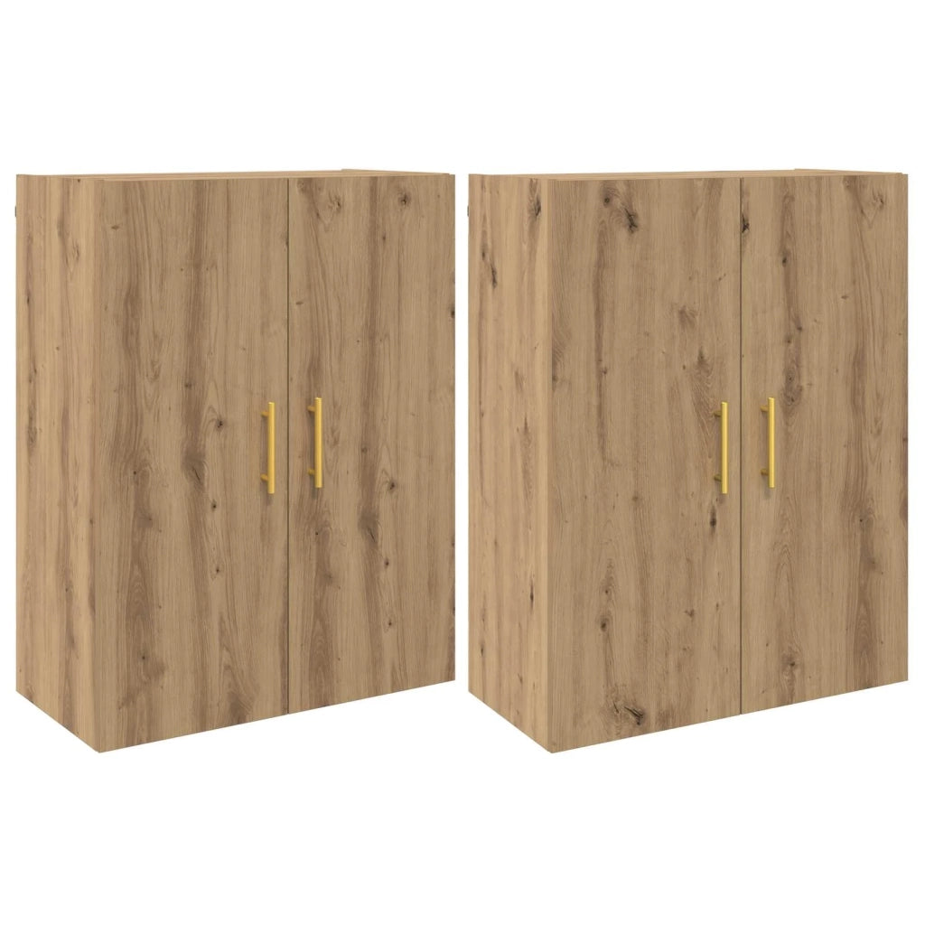 Mobiletto a muro 2 pcs Rovere artigianale 69,5 x 34 x 90 cm 3394513