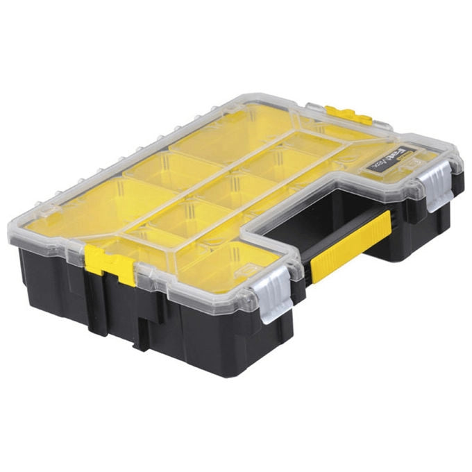 Stanley 1-97-518 FatMax Organizer Professionale 10 Scomparti Rimovibili Chiusure in Metallo Guarnizione Anti-Umidita' 44,6x35,7x11,6 cm