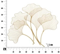 Pannello In Ferro Glam Leaf Cm 79X5X68