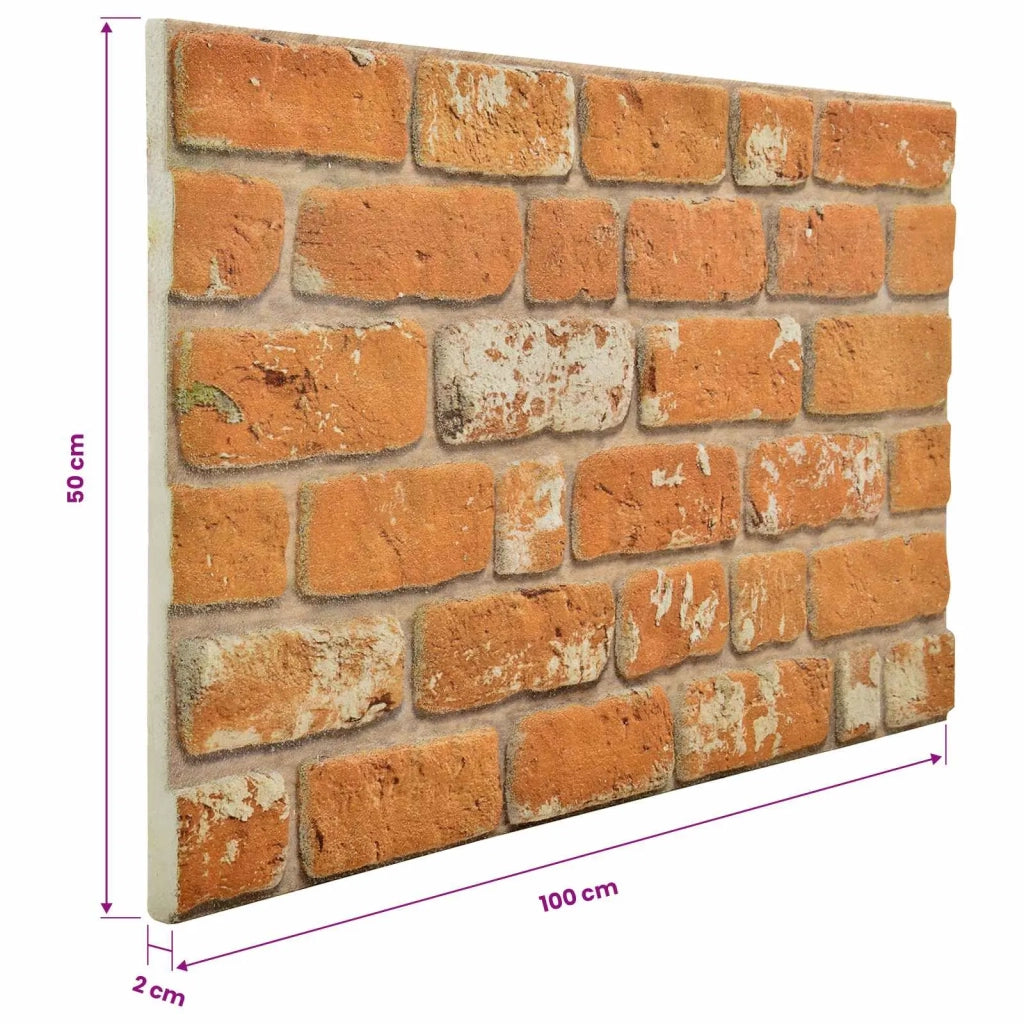 Pannelli da parete 10 pz Mattone 100 x 50 cm Schiuma EPS CFW3308147