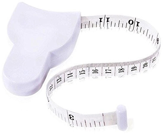 Misuratore di corpo pieghevole - Omtrekmeter - Per misure di fitness - Scala graduata - Materiale plastico - Dimensioni 8 x 5,5 cm