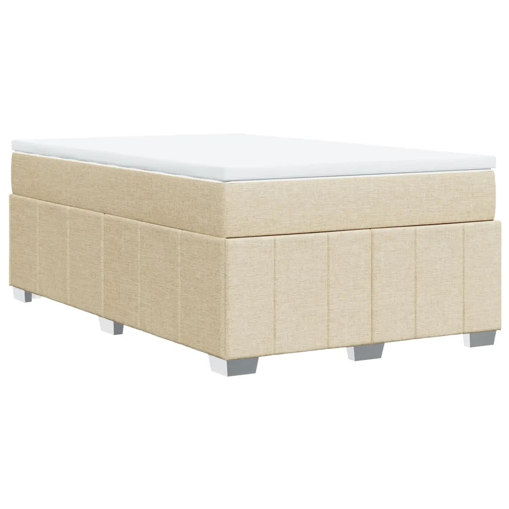Giroletto a Molle con Materasso Crema 120x190 cm in Tessuto 3285461