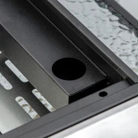 Piastra Barbecue a Gas da Tavolo con 2 Bruciatori e Potenza 6kW, 48.5x46x21cm, Nero