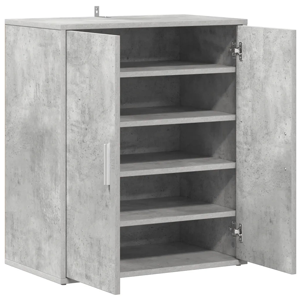 Scarpiera-Scaffale per scarpe Grigio Cemento 60x35x70 cm in Truciolato 685064