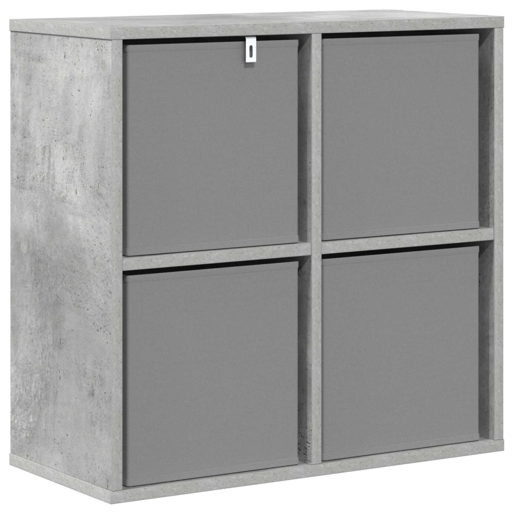 Credenza con cassetto Grigio cemento 59,5 x 27 x 57 cm