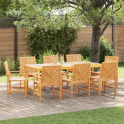 Set Pranzo Giardino 7 Pezzi Legno Massello Acacia