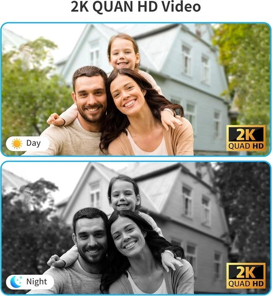 Video Fissa Con Camera - Fissa Video Con Camera E Wifi - Fissa Video Con Camera Draadloso - Fissa Con Camera Draadloso - Fissa Con Camera Draadloso E Wifi - Visione Notturna - Impermeabile - Rilevamento Intelligente - 5200mAh