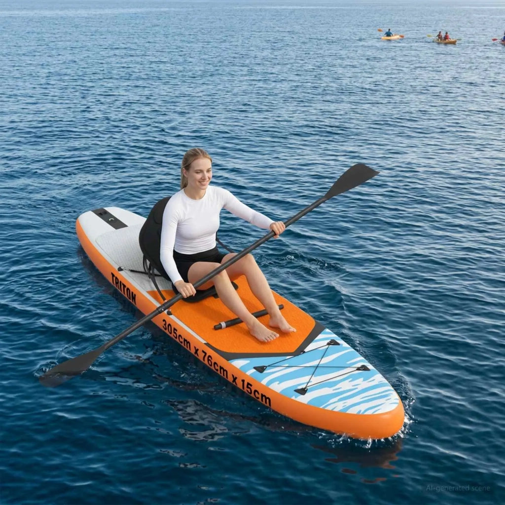 SUP Board con Seggiolino 2-in-1 TRITON 305 x 76 x 15 cm Blu per 42039128