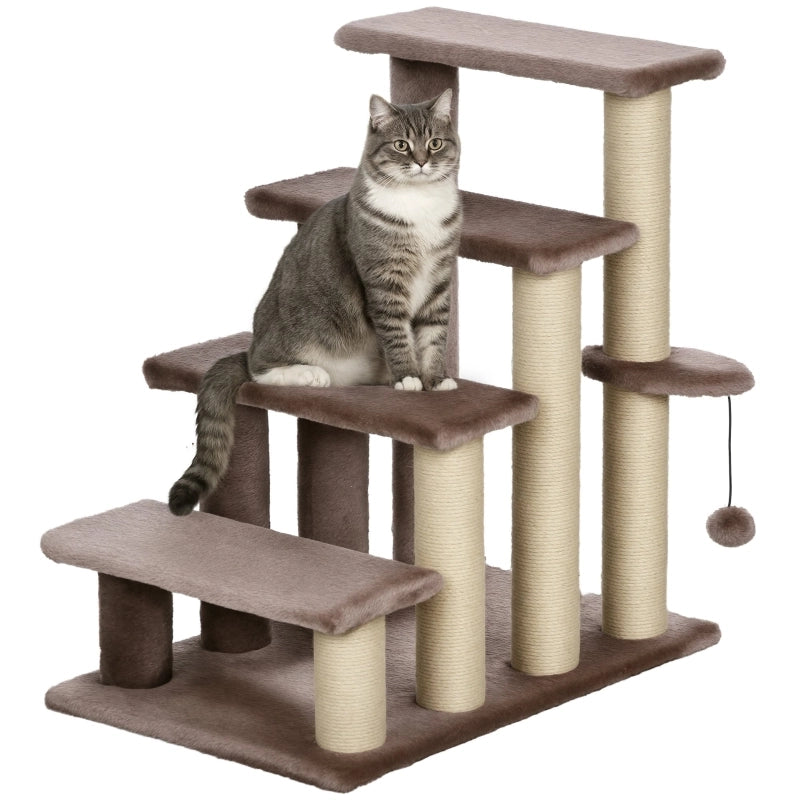 SCALA PER GATTI 60x40x64 cm Legno Marrone