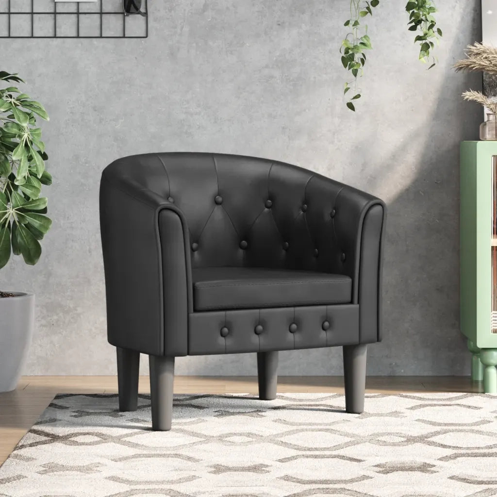 Poltrona Cabriolet Nera in Similpellecod mxl 108293