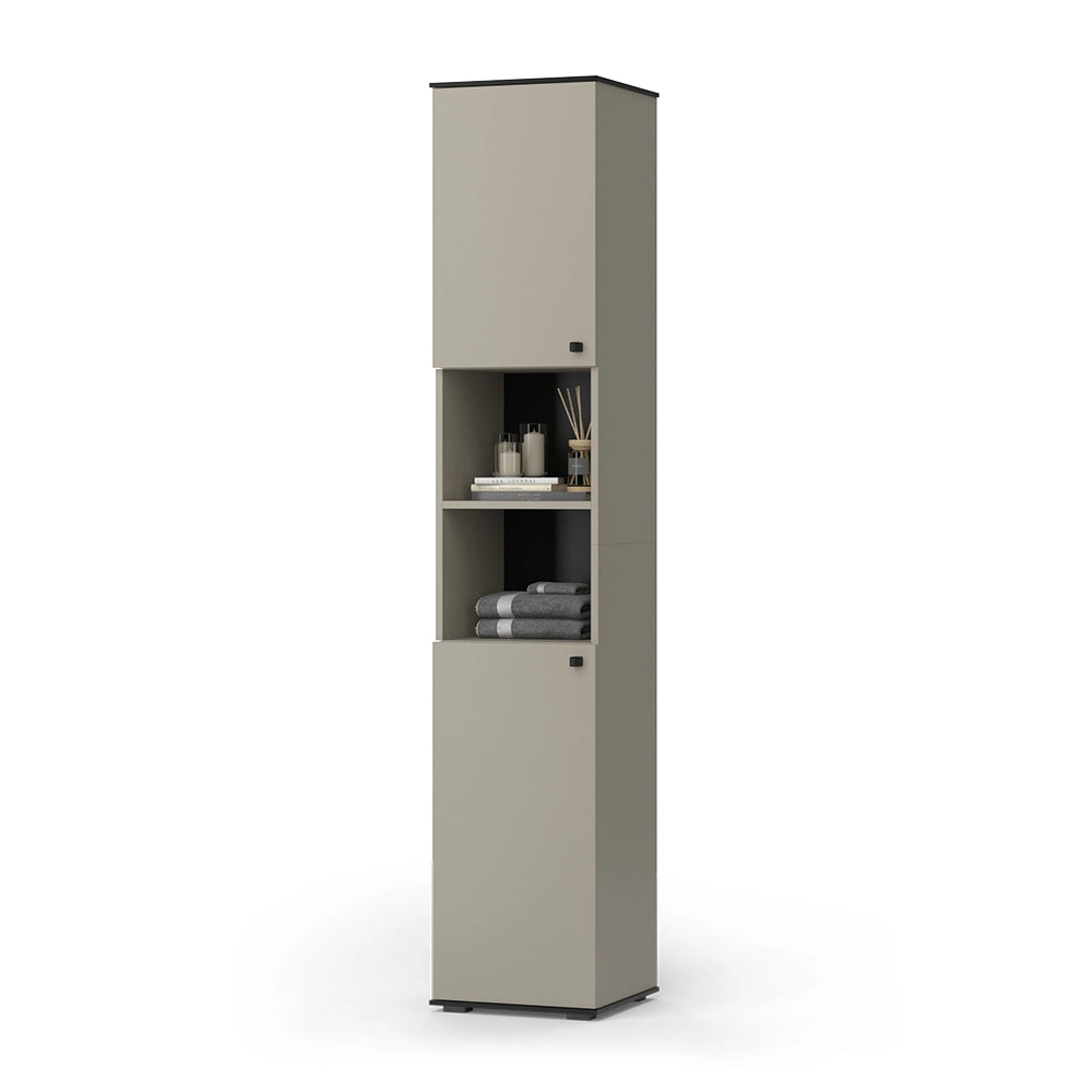 Vicco Armadio per il bagno Grigio 37 x 192 cm con 2 porte