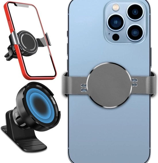 Otturatore magnetico per auto - Clip universale per telefoni cellulari in metallo - Grigio