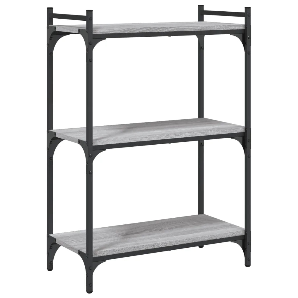Libreria a 3 Ripiani Grigio Sonoma 60x30x86cm Legno Multistratocod mxl 131951