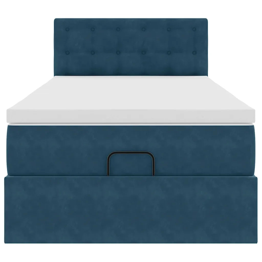 Struttura Letto Pouf con Materasso 100x200 cm Velluto 3311901