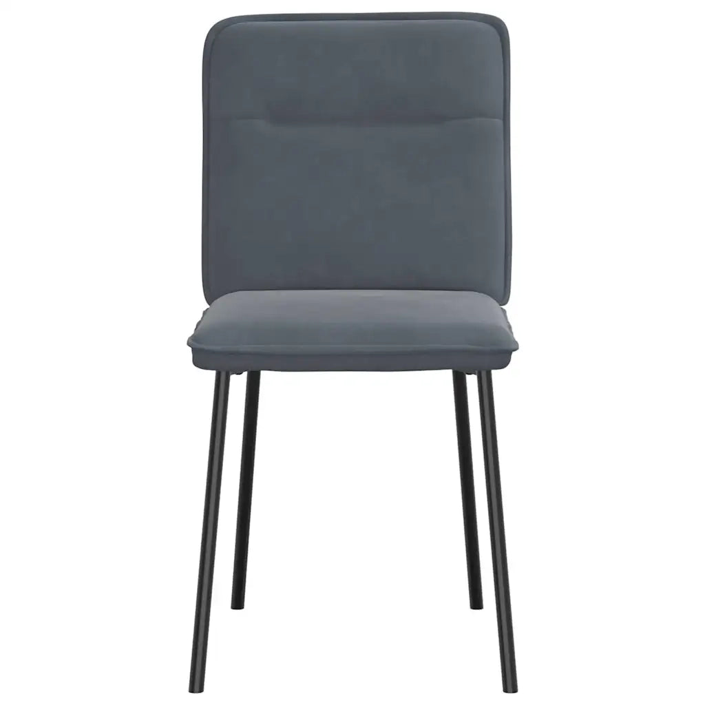 Sedie da Pranzo 4 pz Grigio Scuro in Velluto 3315310