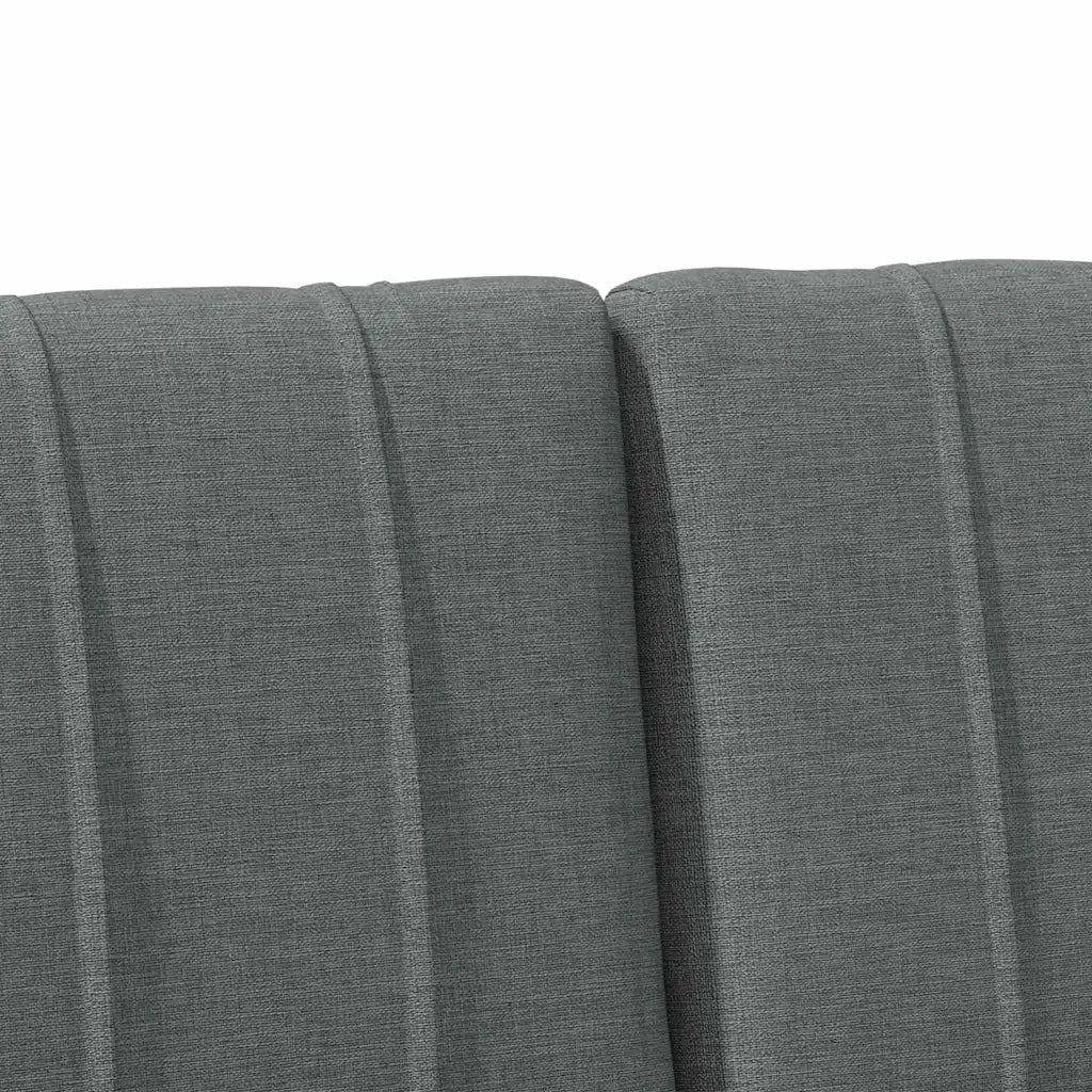 Testiera | Testata imbottita Grigio scuro 120 cm Pino massello
