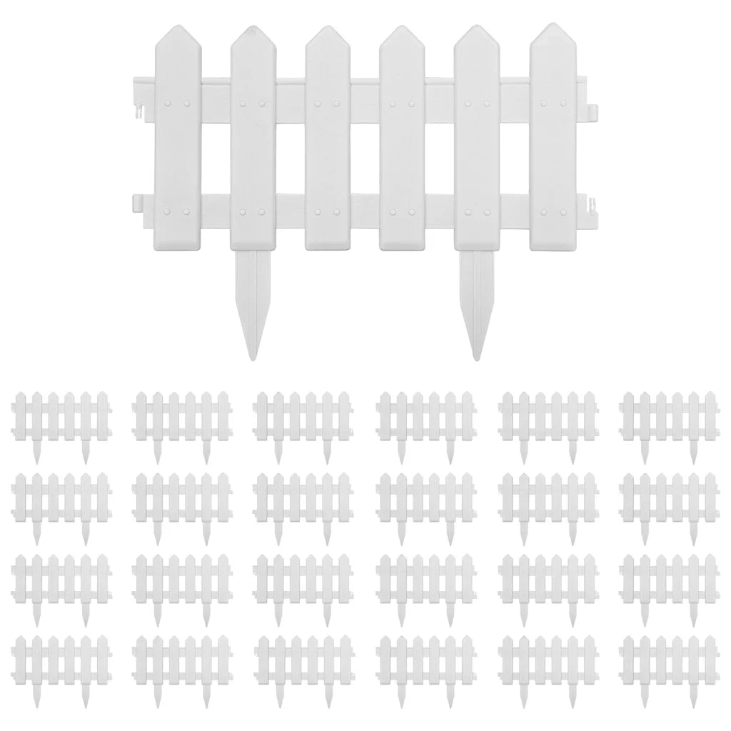 Bordature per Prato 25 pz Bianco 10 m in PP cod mxl 15022