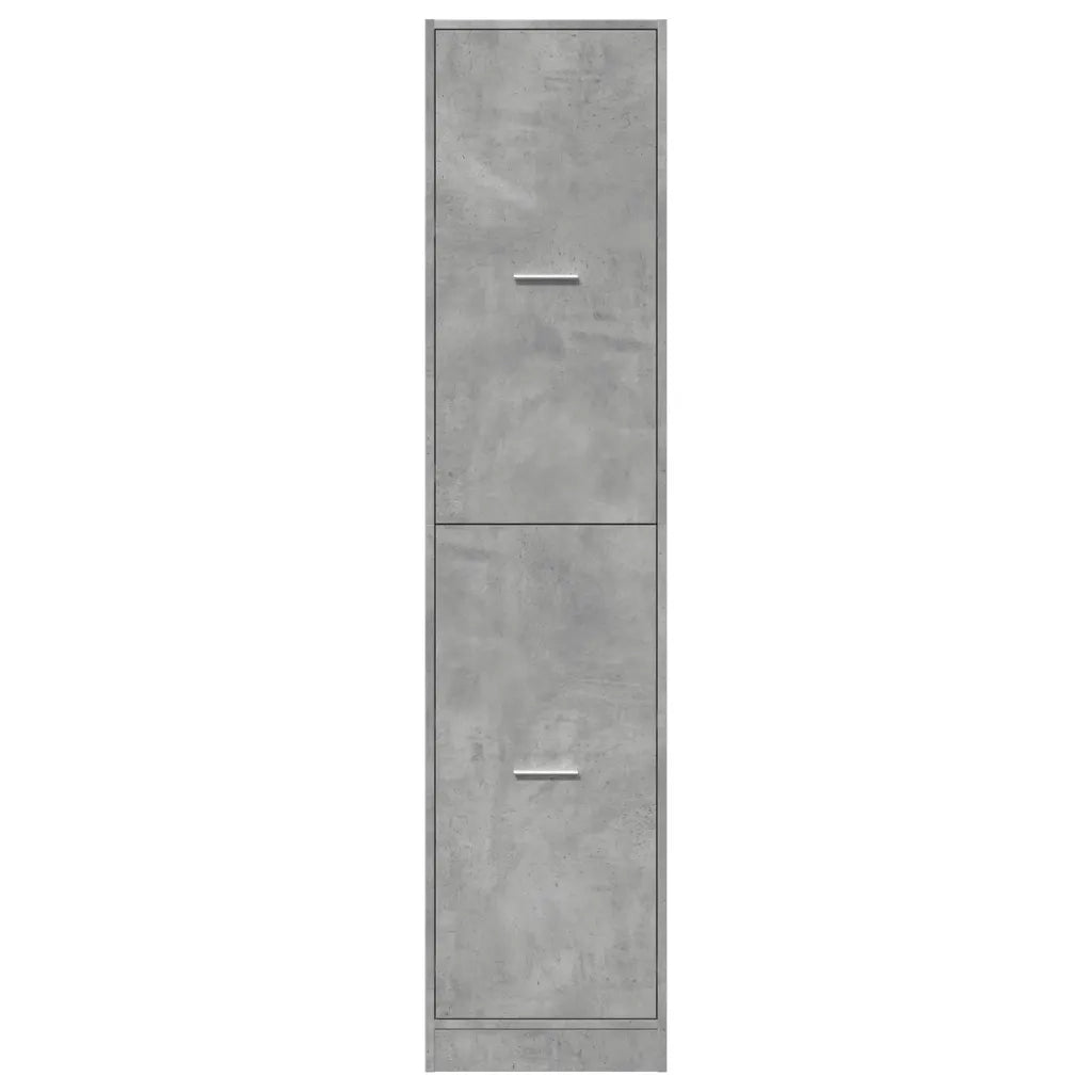 Armadietto da Farmacia Grigio Cemento 40x41x174,5 cm Truciolato