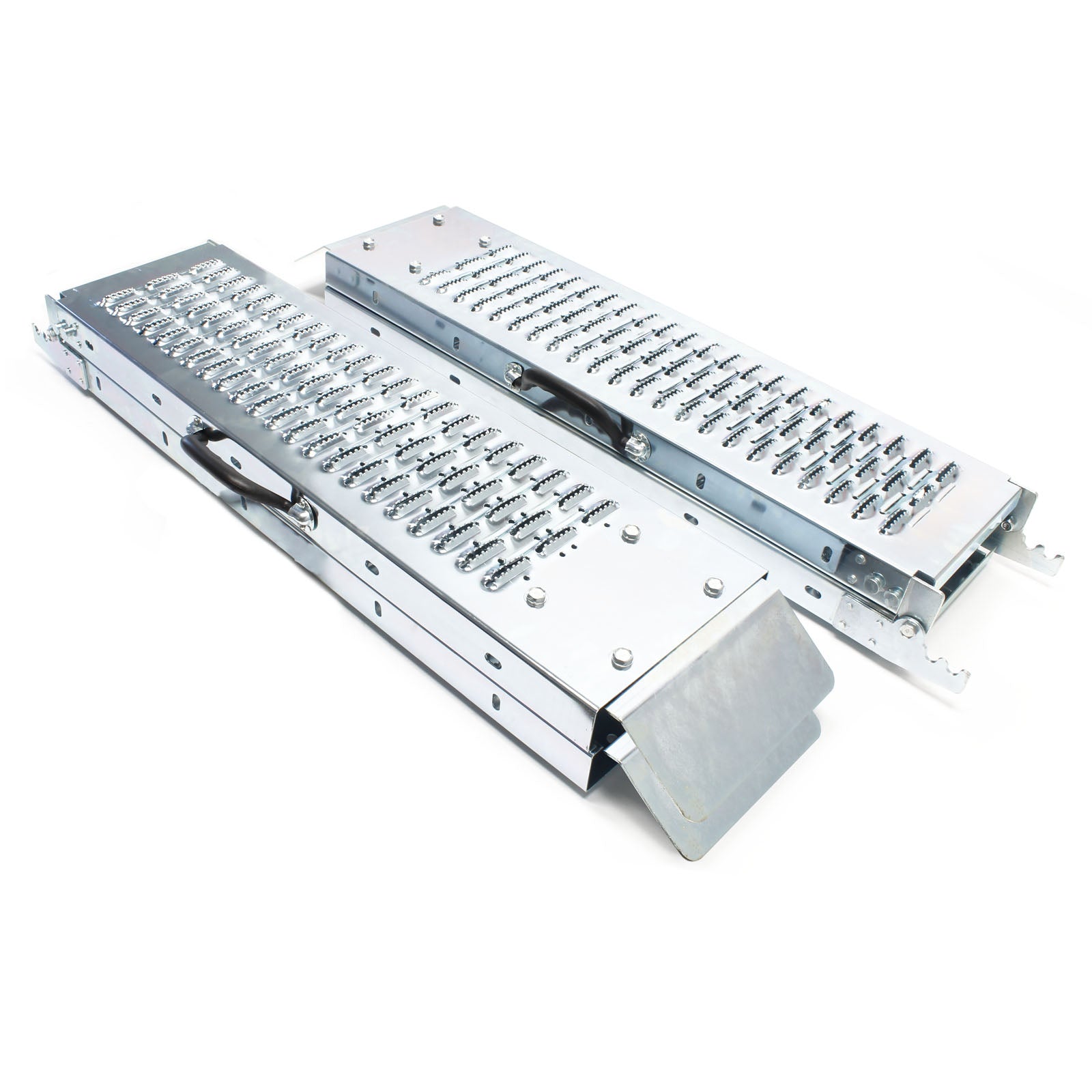 2x rampe di carico pieghevoli in acciaio zincato 160x22,5 cm 400 kg Rampa di salita