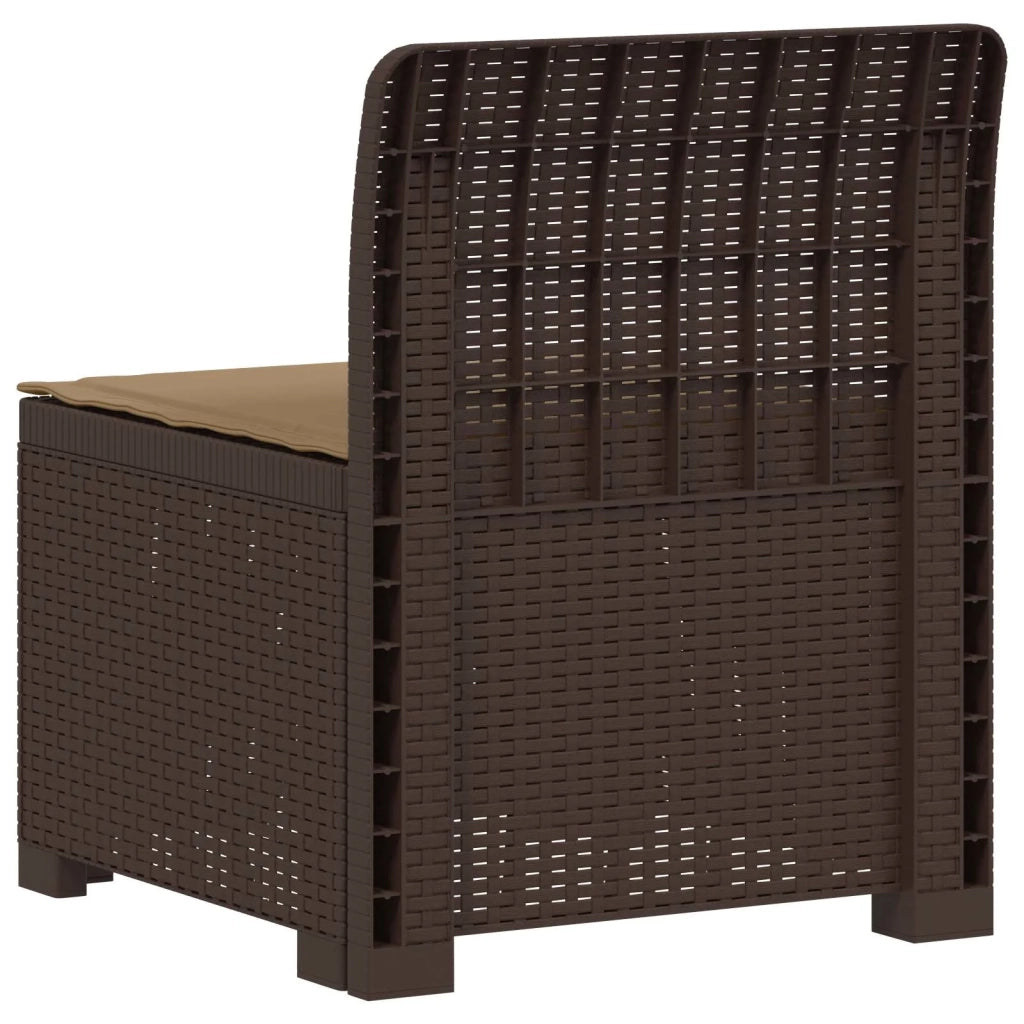 Divano da esterno-Divano da Giardino a 1 Posto con Cuscino Aspetto Rattan PP 297331