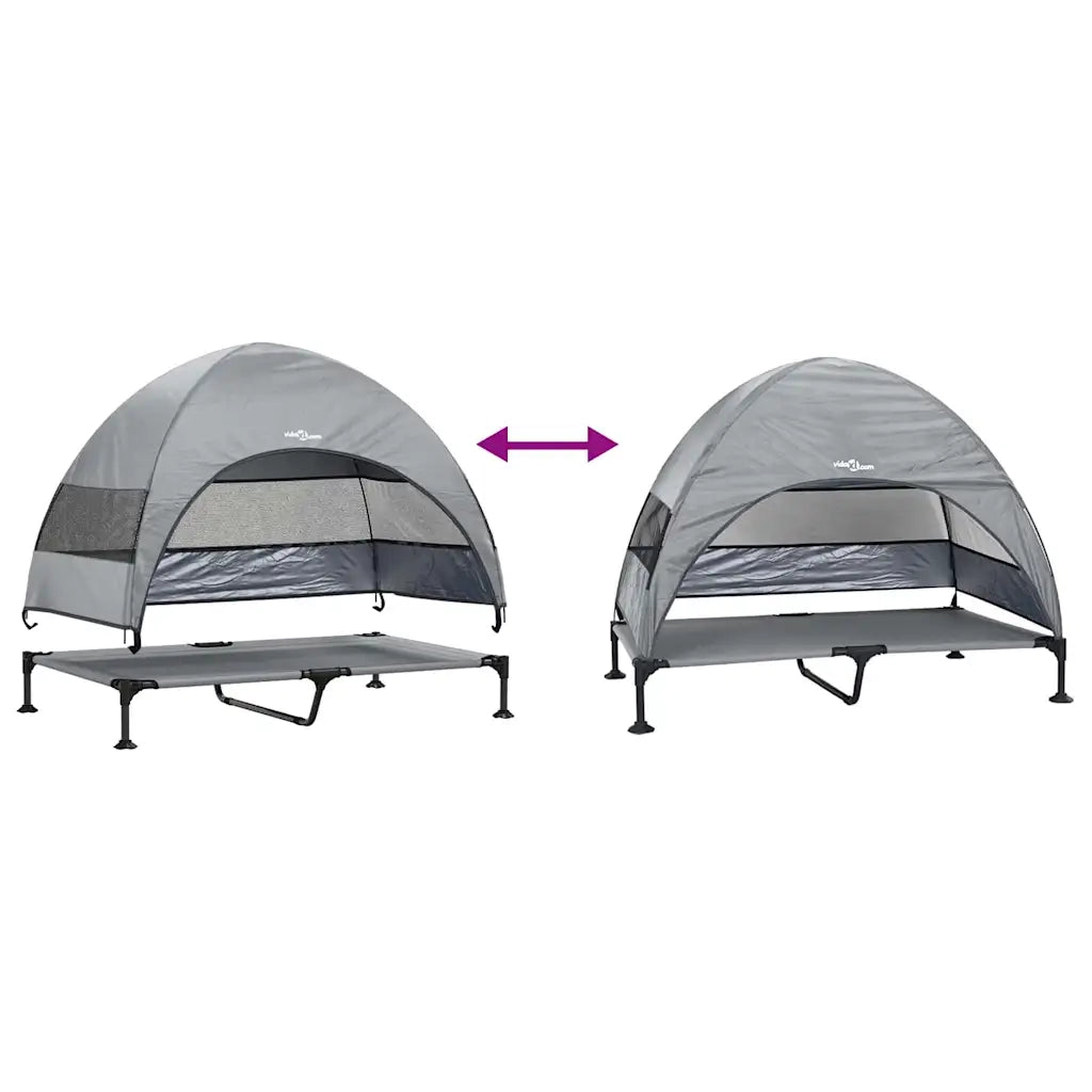 vidaXL Letto per Cani Elevato Grigio chiaro 127 x 81 x 108 cm