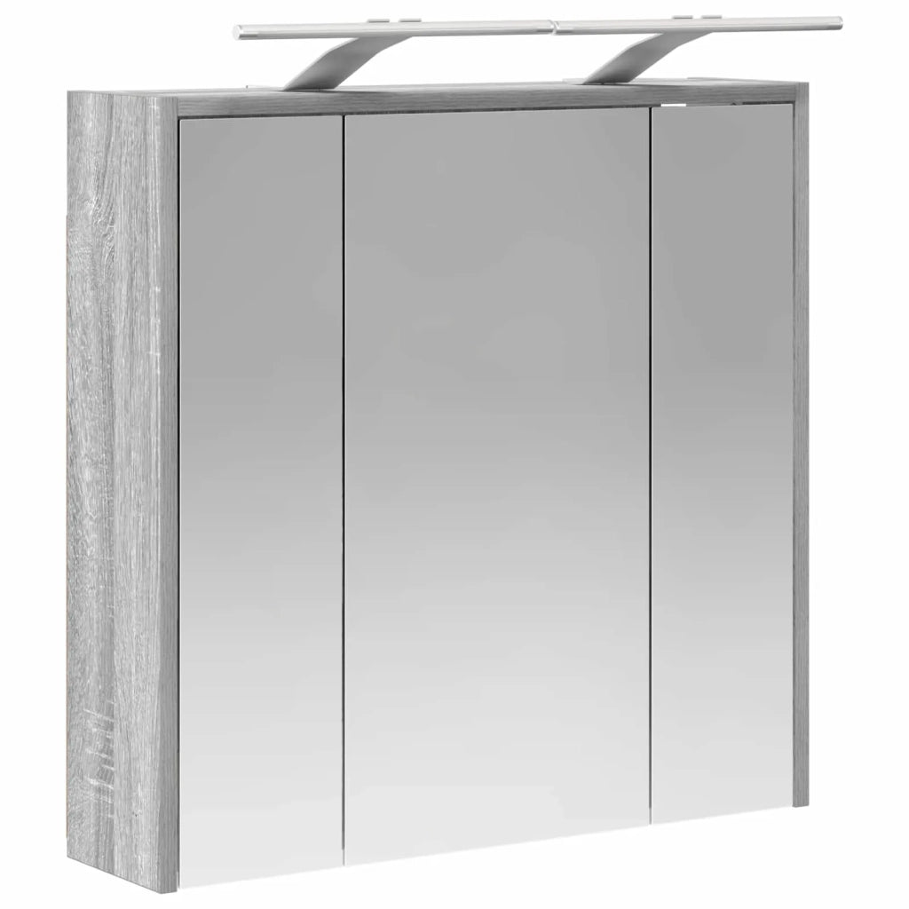 Mobiletto per specchio da bagno Grigio Sonoma 889164