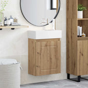Mobile bagno con rubinetto Rovere Artigianale