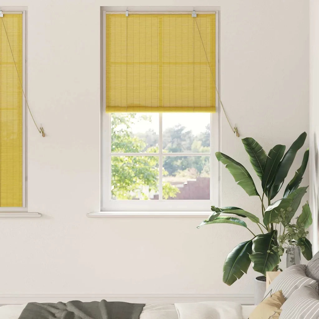 Tenda a rullo | Tenda avvolgibile Giallo 90 x 160 cm Bamb¨´