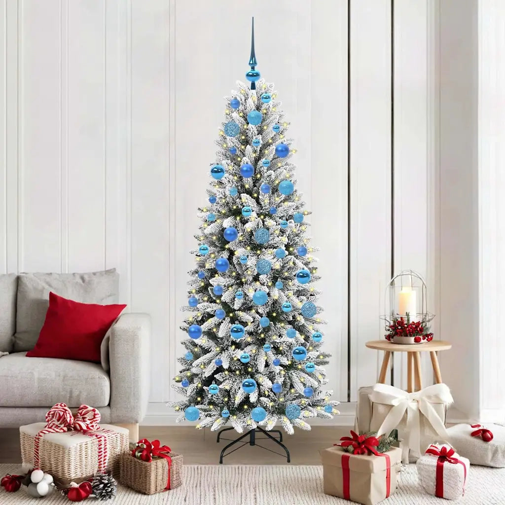 Albero di Natale artificiale con 300 LED Bianco 180 cm 3396052