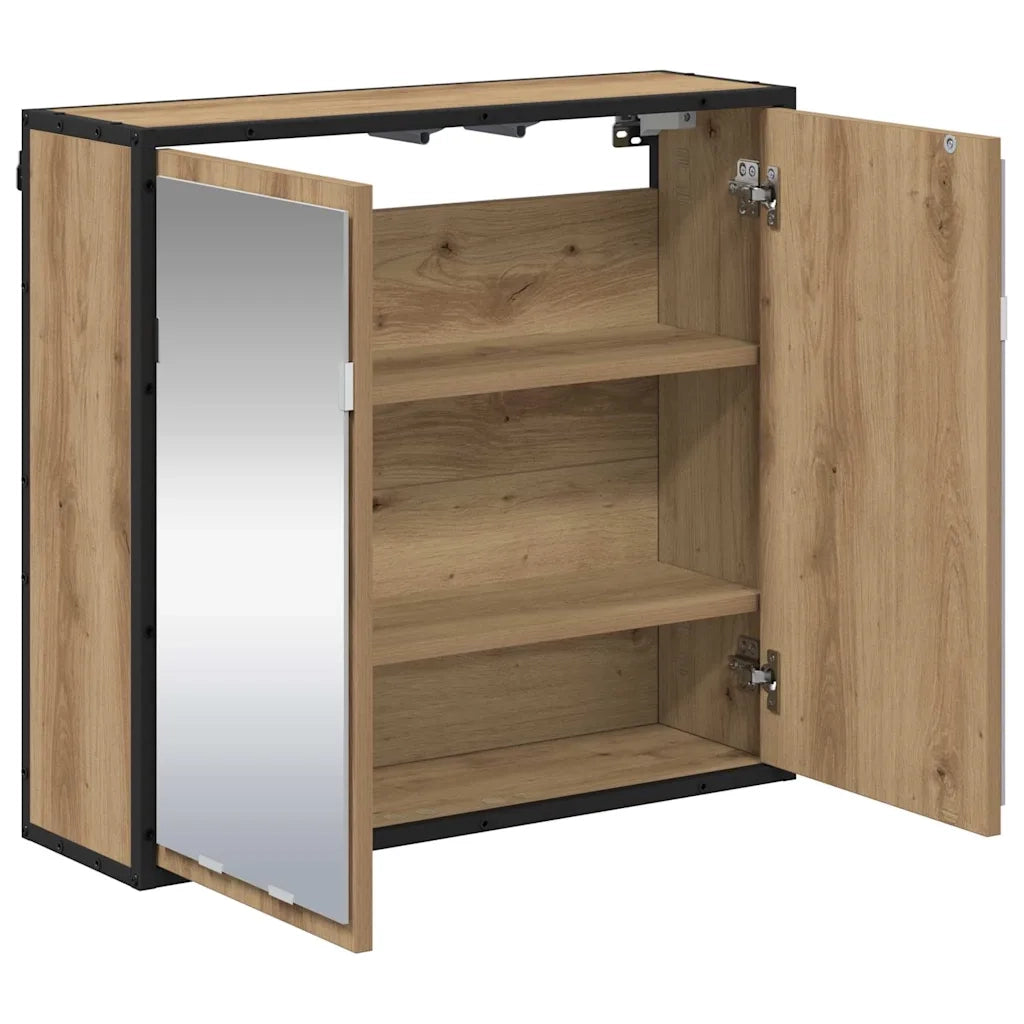 Scaffale da parete con porta Rovere artigianale 65 x 20 x 60 cm