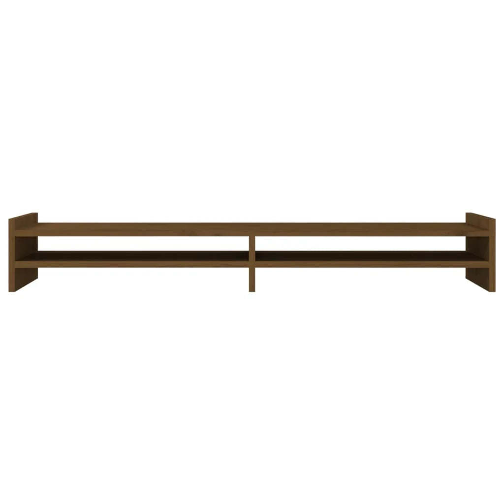 Supporto per monitor 100 x 27 x 15 cm in legno massello di pino marrone 02_0004428