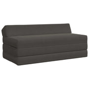Divano Letto Pieghevole Grigio Scuro 120 x 60 x 49 cm Tessuto 900047