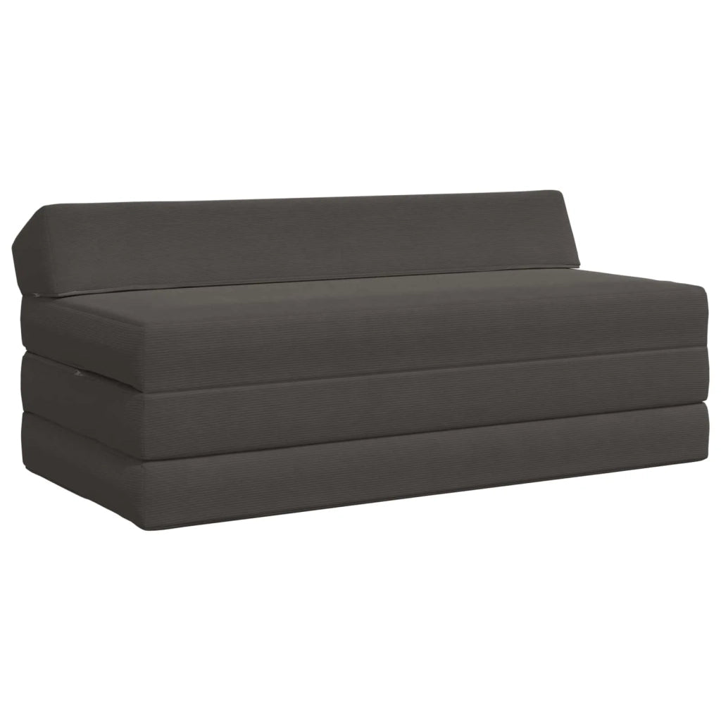 Divano Letto Pieghevole Grigio Scuro 120 x 60 x 49 cm Tessuto 900047