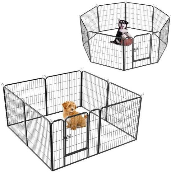Recinzione per cani, 8 celle, 80x60 cm, recinzione per esterno, recinzione per cani, spazio interno/esterno