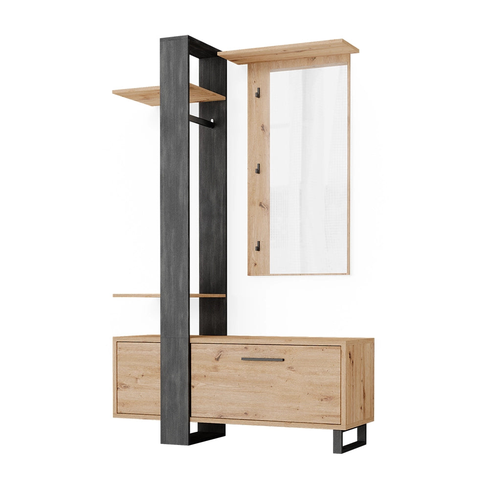 Vicco Armadio da ingresso Marrone 120 x 192 cm