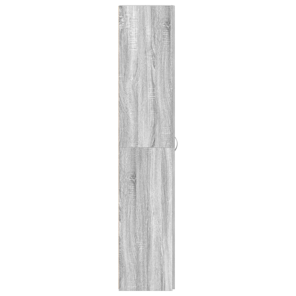 Mobile per scarpe Grigio Sonoma 80x35,5x180 cm Legno ingegnerizzato
