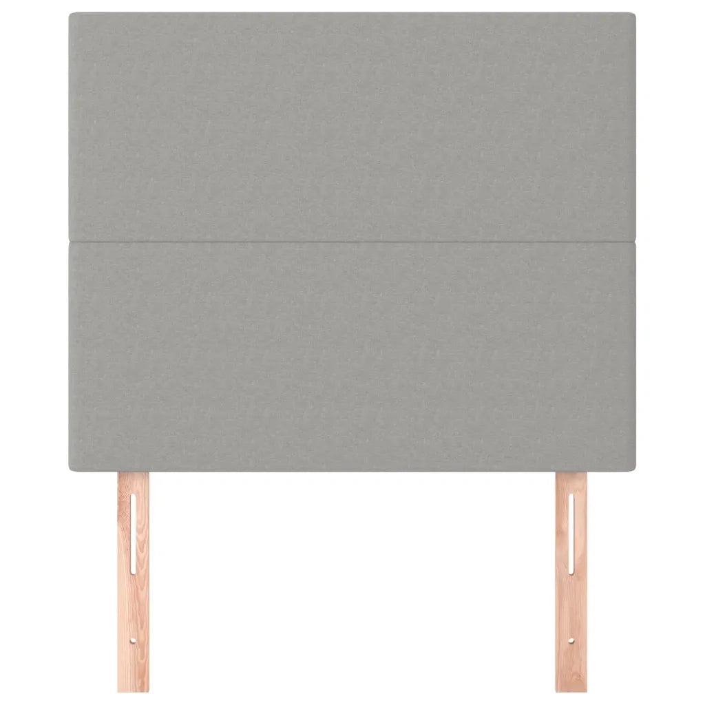 Testiera 2 pz Grigio Chiaro 80x5x78/88 cm in Tessuto