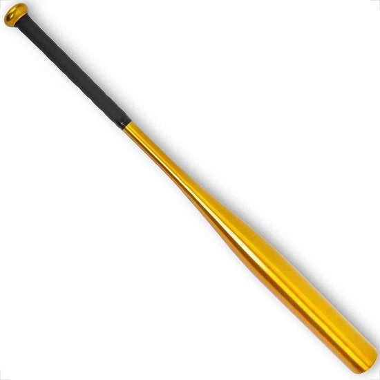 Bastone da baseball 815 cm in alluminio leggero con impugnatura in gomma gialla Gold 2 - lungo bastone da baseball con impugnatura in gomma