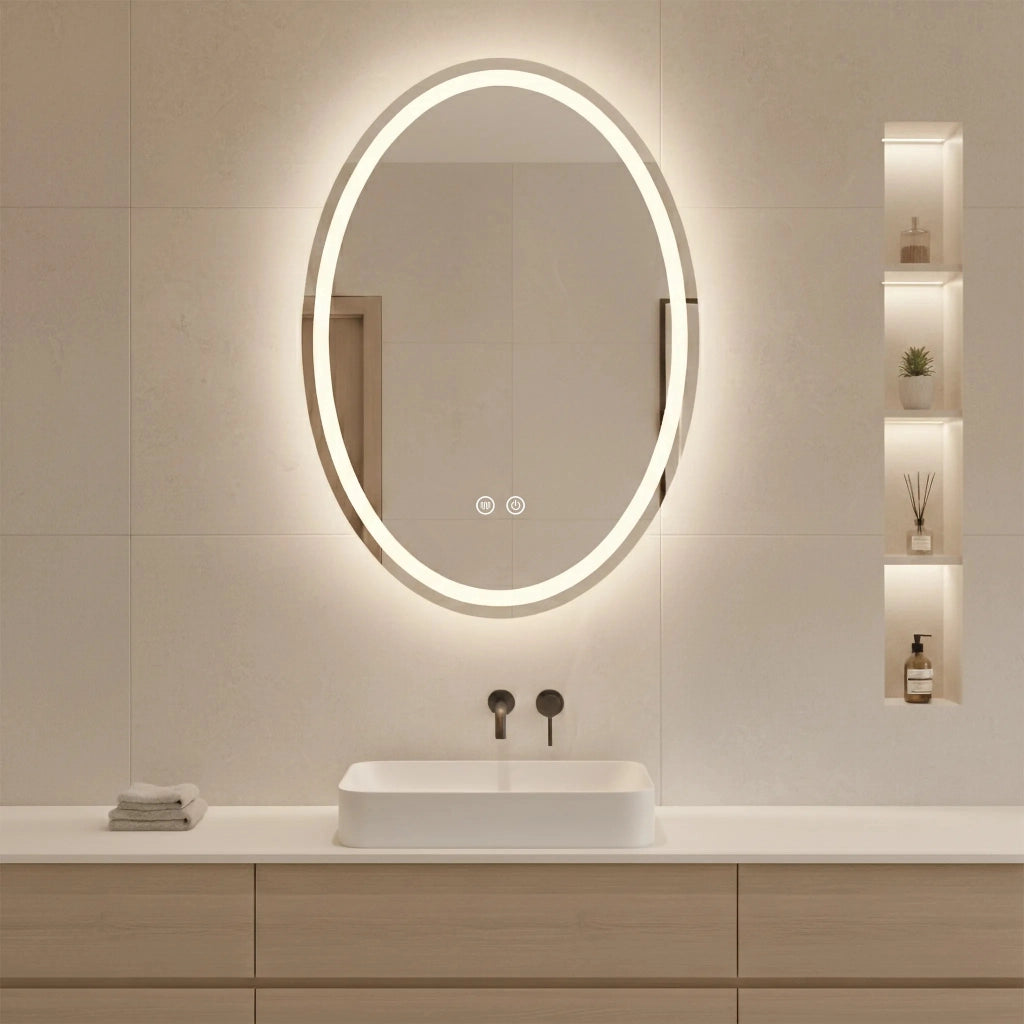Specchio Led Marco 50x70 Cm