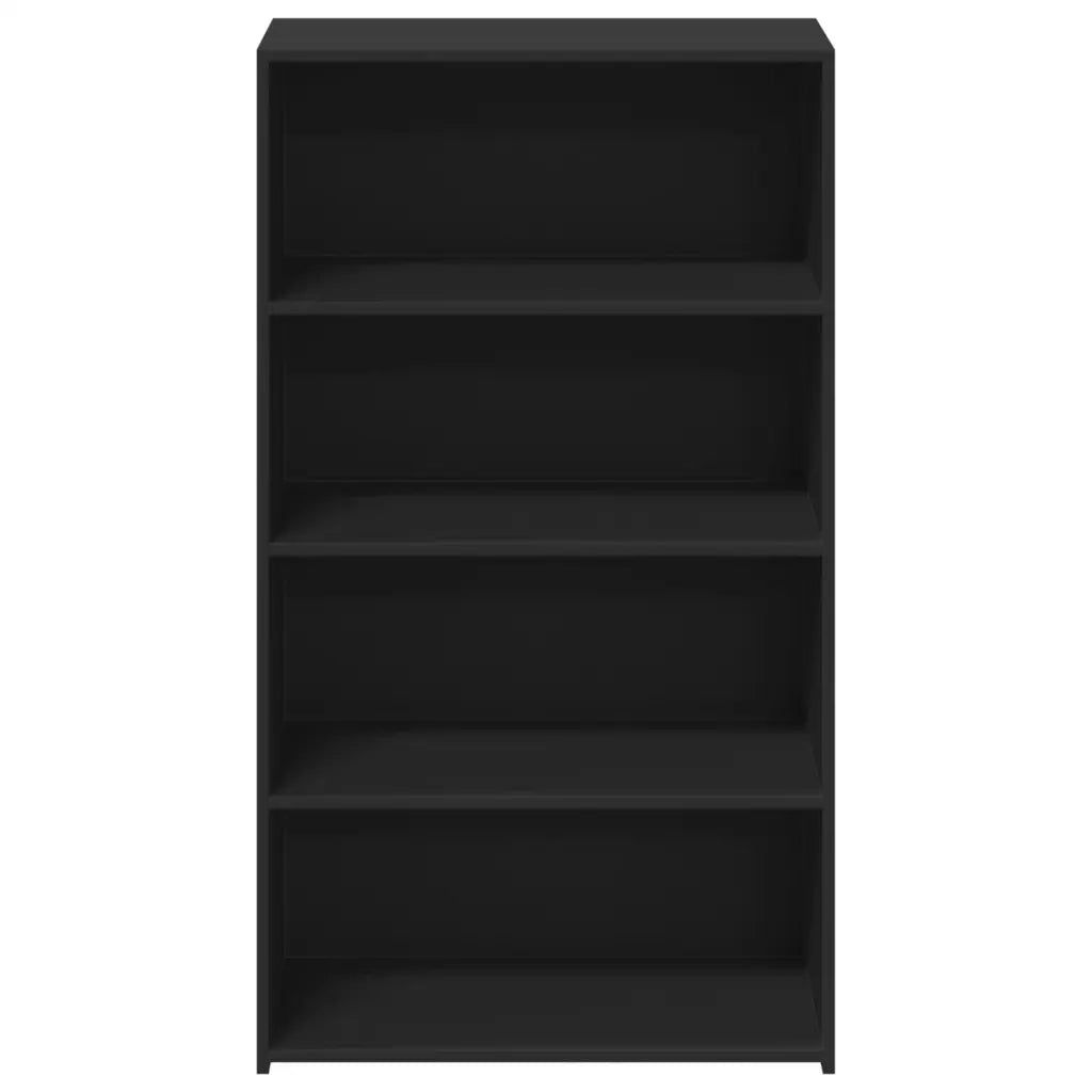 Credenza Nera 70x41x124 cm in Legno Multistrato 846405